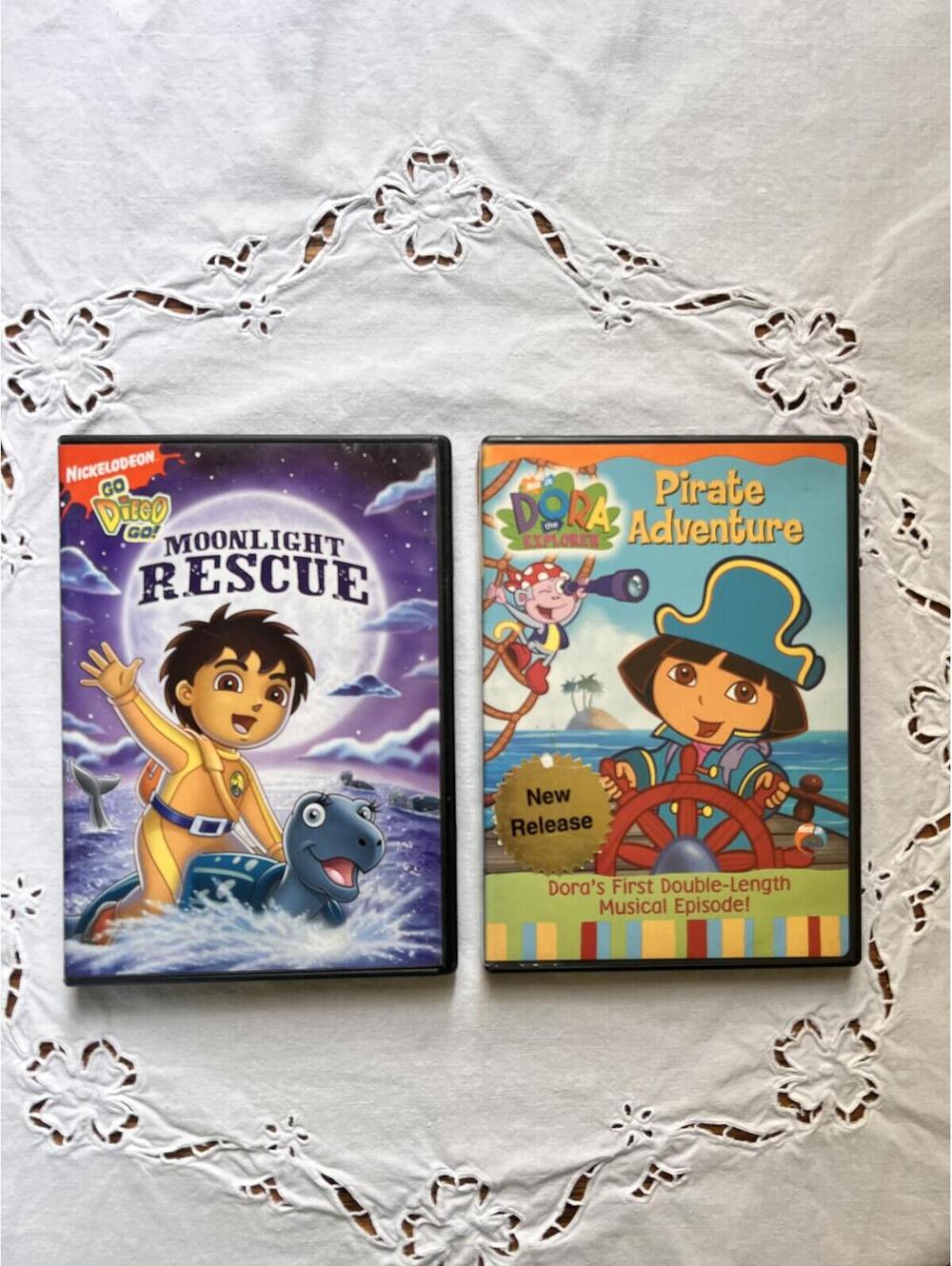 Dora the Explorer & Go Diego Go DVD Lot Nickelodeon Kids Movies Bundle